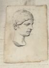 Roman Bust Vintage Pencil/Charcoal Sketch