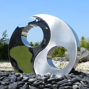 CLGarden Edelstahl Figur Yin Yang für Springbrunnen Wasserspiel Element Garten - Bild 1 von 3