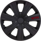 4x GTR 16" Kołpaki Kołpaki Kołpaki Czarno-matowe z karbonowym wzorem