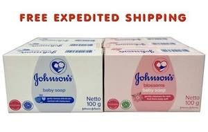 Paquete de jabones suaves para bebé Johnson's jabón hidratante suave para piel 3,5 oz 6 barras - Imagen 1 de 3