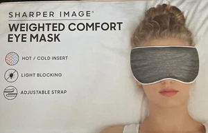 Sharper Image Weighted Comfort Eye Mask, Light Blocking, Hot Cold Insert NEW - Picture 1 of 7