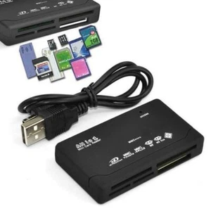 All In-One Czytnik kart pamięci USB Zewnętrzny SD SD SDHC Mini Micro M2 MMC XD - - Zdjęcie 1 z 12