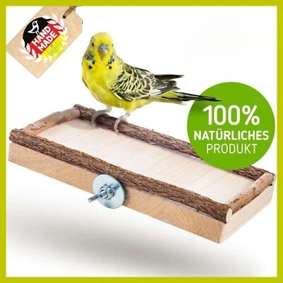 VOGELGALERIA Sitzbrett Naturholz Käfigzubehör für Wellensittich, Vogelzubehör