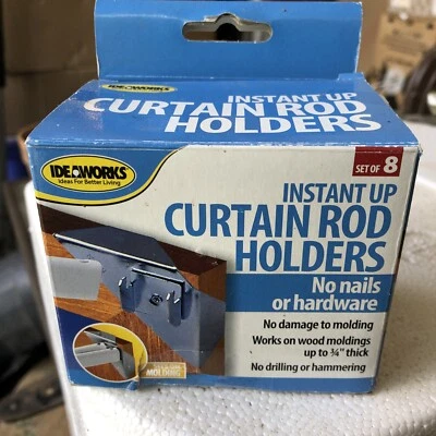 IdeaWorks Instant Up Curtain Rod Holders JT1851 /Set of 8 - Image 1 of 3