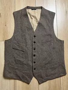 Vintage COACH Vest Men’s Large Brown Wool Made In The USA READ DESCRIPTION - Picture 1 of 9
