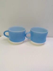 Seltene Vintage Anchor Hocking Fire King Ware hellblau Kaffeetassen - Bild 1 von 5