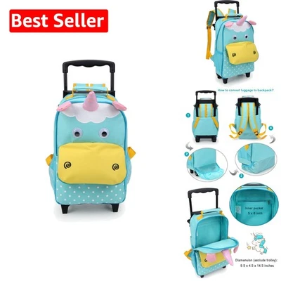 Multifunctional Unicorn Suitcase Luggage for Kids - Backpack & Rolling Bag - Image 1 of 4