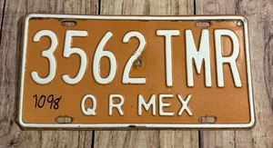 Targa Quintana Roo Mexico 3562 TMR QR MEX vintage anni 90 rara HTF - Foto 1 di 8