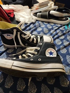 Coverse High Top Black All Star W7.5 Men 5.5 P6 - Picture 1 of 11