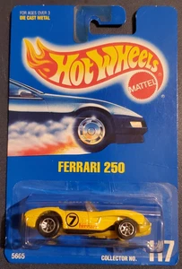 Vintage 1991 Hot Wheels Ferrari 250 #117 Blue Card - Picture 1 of 7