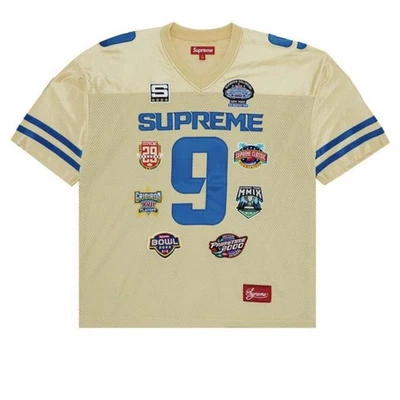 Camiseta de fútbol 2023 Supreme Championships bordada 'oro' Foto 1 de 4