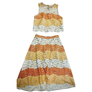 Flutter by Dance & Marvel Spitzenoutfit Rock Oberteil gebraucht, in einwandfreiem Zustand Größe S Vintage-Stil - Bild 1 von 11