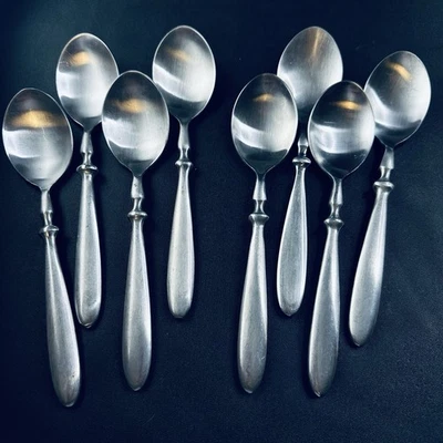Lote de 8 cucharas soperas ovaladas Hampton Silversmiths Bistro Place acero inoxidable pesado Foto 1 de 3