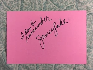 Janet Lake - Hawaiian Eye - Thriller - Johnny Staccato - Autographed 1973 - Picture 1 of 2