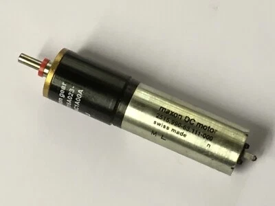 MAXON 12V dc MOTOR 15mm body + GEARHEAD = 90 rpm NOS, Genuine Swiss-made.