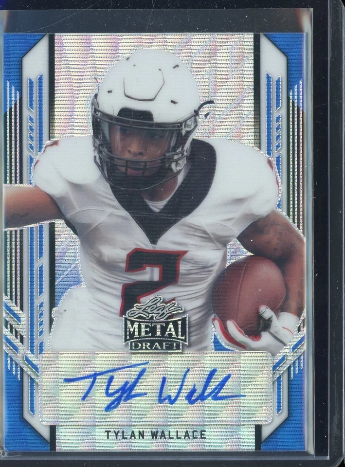 2021 Leaf Metal Draft Portraits Wave Blue #PATW1 Tylan Wallace 5/30 - Image 1 of 1
