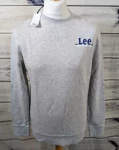 Lee - scharfer grauer Pullover mit Rundhalsausschnitt, Sweatshirt SMALL normal - meliert neu mit Etikett - Bild 1 von 8