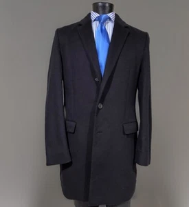 Hugo Boss “ Migor” Wool Cashmere Navy Blue Overcoat Men’s 42 R - Picture 1 of 8