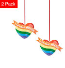 Holiday Lane Love is Love Love More Hate Less Heart Ornament