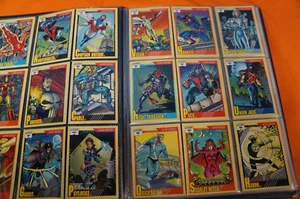 Marvel 1991 Super Hero Cards 1-161# & 5 Holograms Cards #H-1-5 W/Card Binder - Picture 1 of 12
