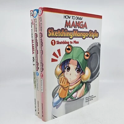 How to Draw Manga Sketching Manga-Style Books Set Volumes 1-3 Hikaru Hayashi - Image 1 of 4