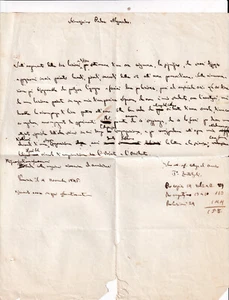 KK191-WISSENSCHAFT/PHYSIK-AUTOGRAMM FRANCESCO ZANTEDESCHI 1846 - Bild 1 von 1