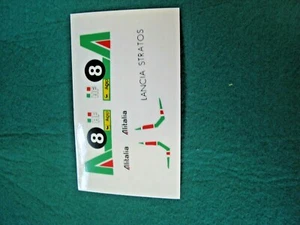 RS50 Repro Scalextric Calcomanía 4055 LANCIA STRATOS T1 #8 PEGATINAS requieren corte - Imagen 1 de 1