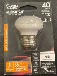 FEIT DIMMABLE ELECTRIC BPR14DM/927CA Feit 3.3W Soft White R14 LED 40W 2700K - Picture 1 of 2