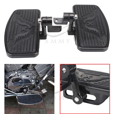 Black Front Driver Floorboard Foot Peg Footrest For Harley Dyna Sportster FXST Foto 1 de 4
