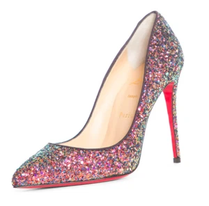 Christian Louboutin Mujer Pigalle Follie Brillo 4" Tacón Alto Bomba, Talla 36.5, Nuevo en Caja - Imagen 1 de 12