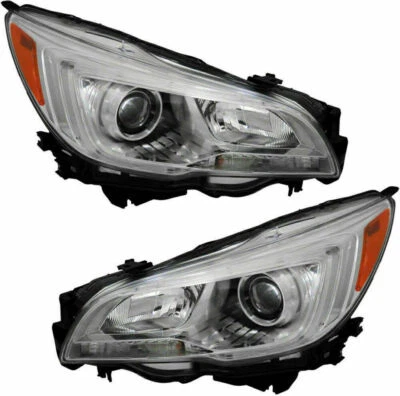 FIT SUBARU LEGACY OUTBACK 2015 2016 2017 HEADLIGHTS HALOGEN HEAD LAMPS PAIR SET - Imagem 1 de 2