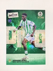 TOPPS IMPACT 2024 ASSANE DIAO REAL BETIS BALOMPIE PARALELO 31/99 - Imagen 1 de 2