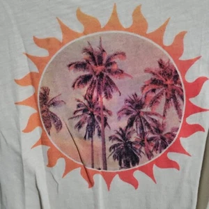 Womens XL T Shirt Sun And Palm Trees - Picture 1 of 6