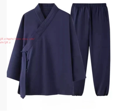 Wudang Taoísta Shaolin Monje Uniformes Kung Fu Tai Chi Artes Marciales Traje Ropa Foto 1 de 4