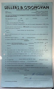 JUNIOR JR WALKER AND THE ALL STARS PERFORMANCE GIG APPEARANCE CONTRACT 9/12/1968 - Picture 1 of 4