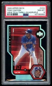 1999 Upper Deck Vista A Thrill Quadruple #V24 Tony Gwynn /10 PSA 8 NM-MT - Foto 1 di 2