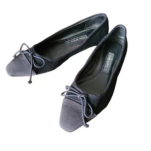 Zara Basic Cap Toe Flats Black Women's Size 37 - Picture 1 of 8