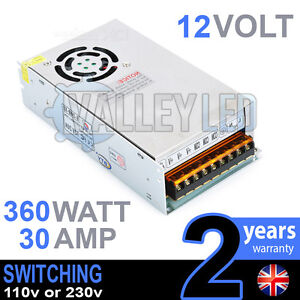 12V DC 360w 30A 230v 110v Switching Power Supply for LED Strip Driver CCTV