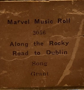 Marvel music Player piano roll #2056 Along The Rocky Road To Dublin song grant - Picture 1 of 2