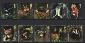 GREAT BRITAIN 2004 WOODLAND ANIMALS UNMOUNTED MINT SET OF 10 SINGLES - Picture 1 of 1