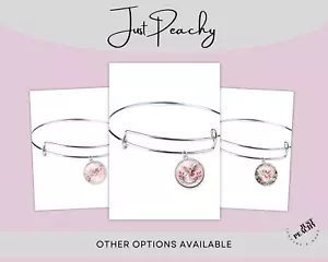 Valentine Angel Cupid Love Romantic Art Silver Bangle Bracelet Charm Expandable - Picture 1 of 12