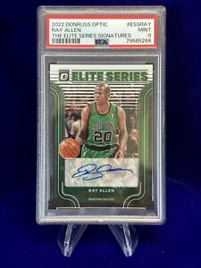2022-23 Optic Ray Allen Elite Series Autograph Auto #59/99 Celtics PSA 9