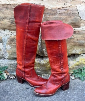 Botas de mujer vintage 1977 Frye Campus por encima de la rodilla 8690  Foto 1 de 4