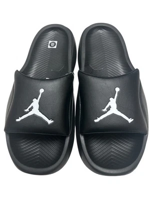 Nike Jordan Franchise Slide Sandals Synthetic Leather HF3263-001 Men US 12 Black - Image 1 of 4