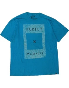 HURLEY Mens Classic Fit Graphic T-Shirt Top XL Blue Cotton BE08 - Picture 1 of 4