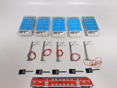 5X Märklin H0 7512 Supporto K-Gleis Per Linea Aerea Mint Box #DK587-0,5 - Immagine 1 di 4