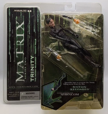 Figura de acción McFarlane The Matrix Serie 2 TRINITY Falling Scene LEER Foto 1 de 4