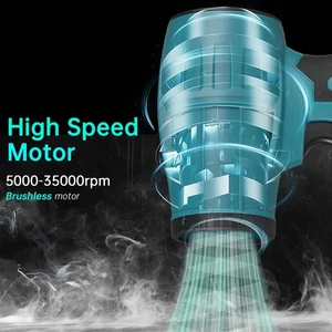 Handheld Electric Air Duster Cordless 35000RPM Stepless Speed Adjustable SCJO - Afbeelding 1 van 9