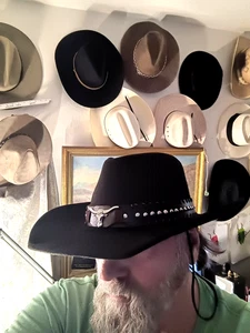 COWBOYHUT SCHWARZ ONE SIZE MIT COOLEM BAND - Bild 1 von 24