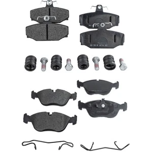 Front and Rear Semi-Metallic Brake Pad Set For 1998-2000 Volvo V70 AWD - Picture 1 of 9